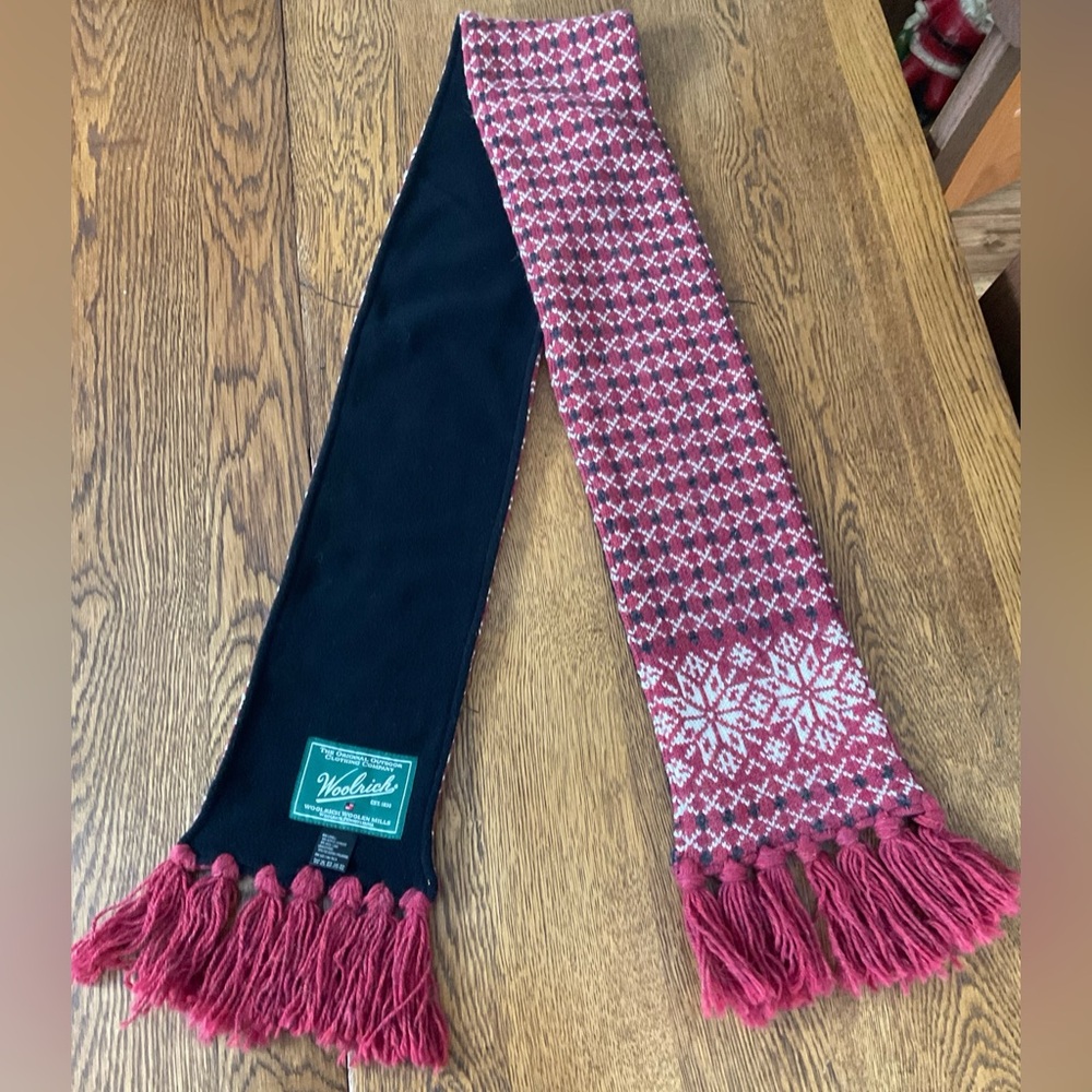 Woolrich Pink Patterned Scarf
